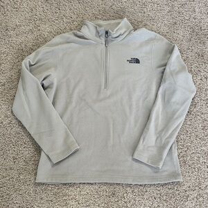 The North Face Men's Light Gray Zip-Up Sweater
